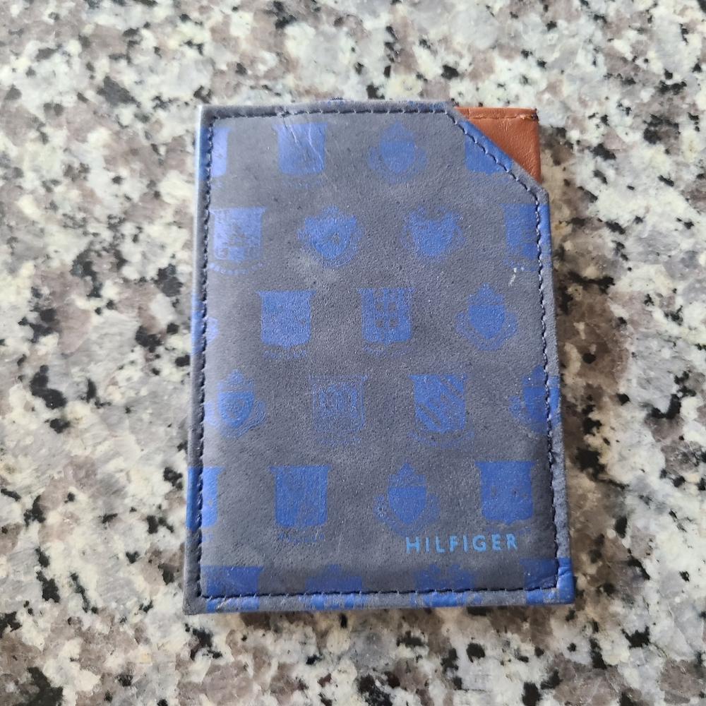 Blue Tommy Hilfiger card holder wallet